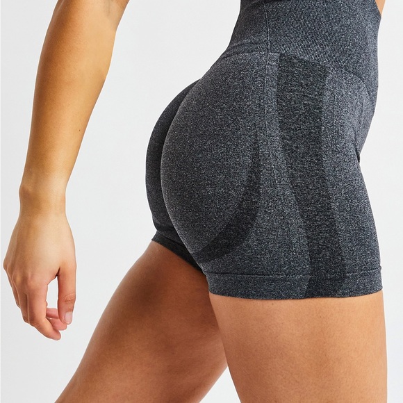 AYBL Empower Seamless Shorts - Black Marl - Size Large - Picture 8 of 14